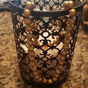 Macys Gold Pearl Necklace